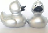 Badeend Zilver 8 cm  (per 5 badeendjes )