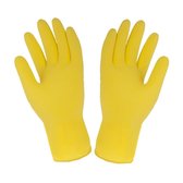 Multy Luxury Household Gloves size S - Latex naturel avec doublure en coton floqué - Antidérapant - Gants en caoutchouc - Imperméable - Latex naturel - Size S