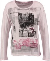 Garcia longsleeve violet blush materiaal mix Maat - S