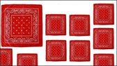 20x Boeren zakdoek rood 54 x 53 cm - zakdoek bandana boeren carnaval feest sjaal