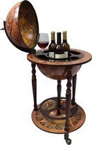 Casier à vin Brulo Globe Globebar Carthago - ⌀ 36 cm - Marron - Bois - 3 bouteilles