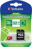 Verbatim Tablet Micro SDHC 32GB Class 10 UHS-I incl Adapter