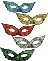 Oogmasker Vlinder glitter (assorti)