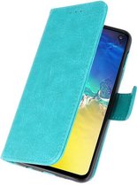 Bookstyle Wallet Cases Hoesje voor Samsung S10e Groen