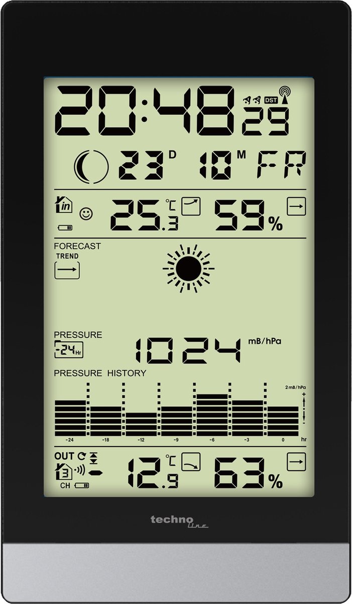 Digitale Thermometer / Hygrometer weerstation - Technoline WS 9050