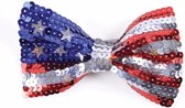 USA/Amerika vlag thema vlinderstrikje voor volwassenen - Verkleed feestartikelen