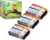 Ink Hero - 18 Pack met grijs - Inktcartridge / Alternatief voor de Canon CLI-526, PGI-525, PIXMA MG6150, MG6250, MG8150, MG8250