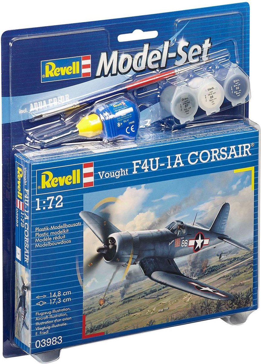 Revell Modelbouwset Vought F4u-1d Corsair 173 Mm Schaal 1:72