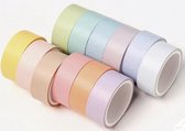 Washi Tape Pastel - Lot de 12 rouleaux de ruban de masquage