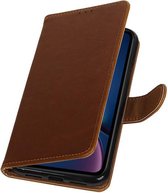 Pull Up Bookstyle voor iPhone XR Bruin