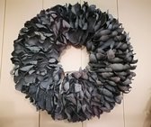 Krans | Palmflower | Dark grey wash | Donker grijs | 55cm