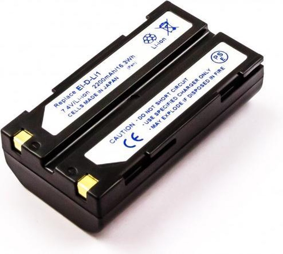 Batterij geschikt voor Pentax EI-D-LI1, EI-2000, 54344, CO734