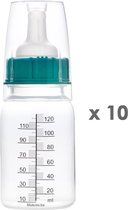 Materni 10x Babyfles 120 ml  - 10 gebruiksklare zuigflessen met large slow flow speen