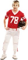 Rood American Football kostuum voor jongens - Verkleedkleding