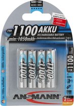 Pilhas Recarregáveis ANSMANN Blister 4 X Accu, AAA, 550 mAh