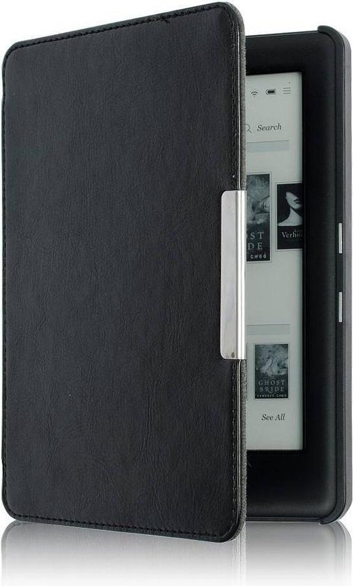 Wig Geestig vergeven Kobo Aura 6 inch hoes van leer - 1e editie- Zwart (Sleep cover / Case /  Beschermhoes) | bol.com