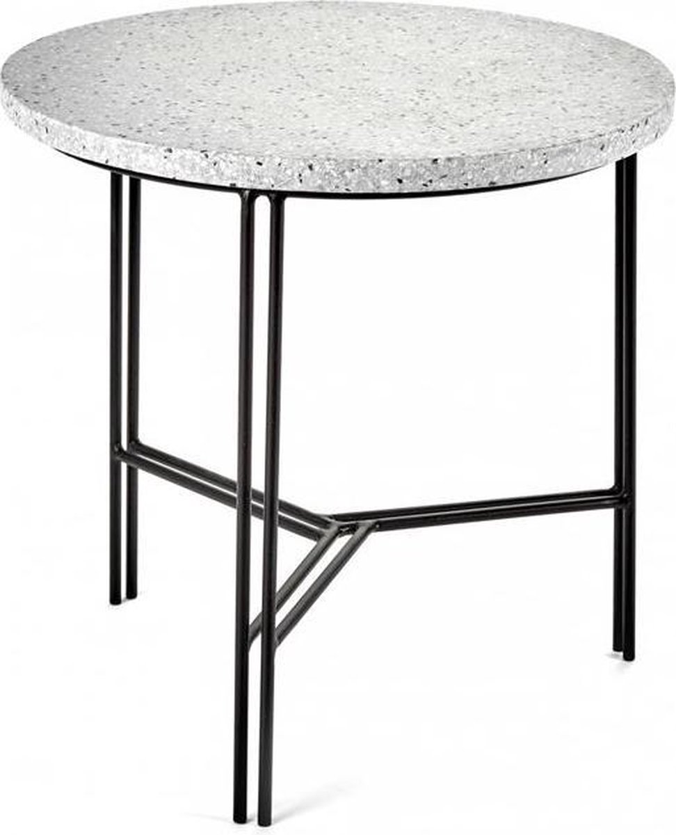 Serax Terrazzo bijzettafel black/grey D40 H40cm zwart