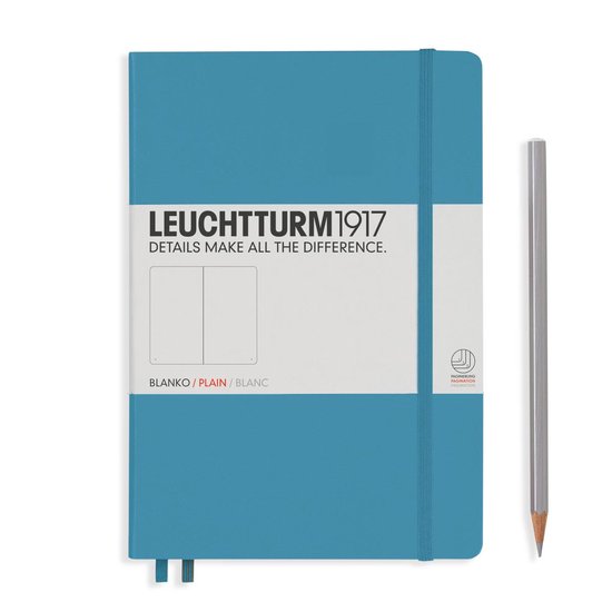 Leuchtturm1917 Notitieboek Nordic Blue – Medium – Blanco