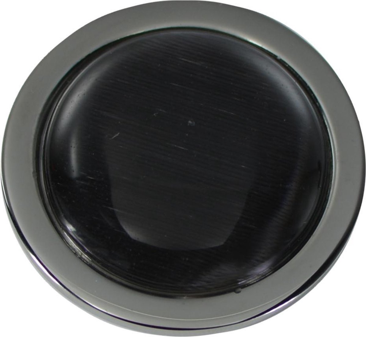 Quiges - Munthouder Munt 25mm Cat's Eye Zwart Zilverkleurig - EPRS058