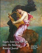 Sappho Embracing Her Lyre - Jules-Elie Delaunay - Notebook/Journal