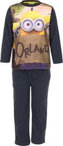 Minions - 2-delige Pyjama-set - Model "Orland" - Grijs / Multi-kleur - 128 cm - 8 jaar