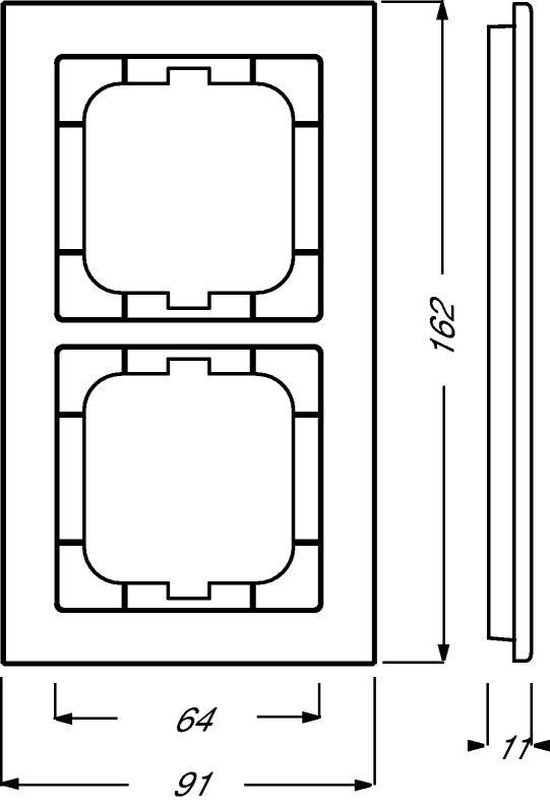 Busch-Jaeger 1722 – 914 Telaio 2 moduli Alpinweiss Busch di Balance si