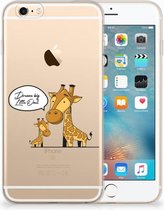 Geschikt voor iPhone 6s Siliconen cover Giraffe