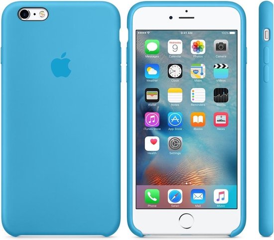 mythologie vastleggen Vochtig Apple Siliconen Back Cover voor iPhone 6Plus / iPhone 6s Plus - Blauw |  bol.com