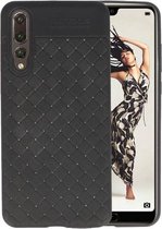Geweven TPU Siliconen Case voor Huawei P20 Pro Zwart