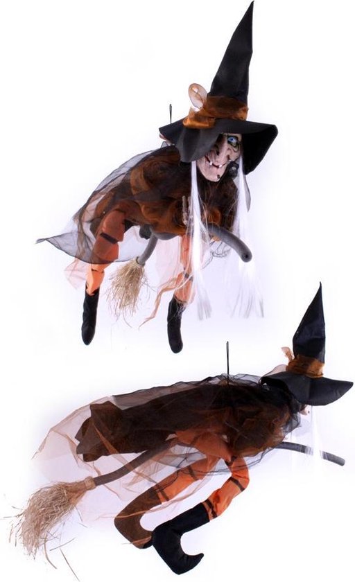 2x Hangende heks op bezem 2x Hangende heks op bezem