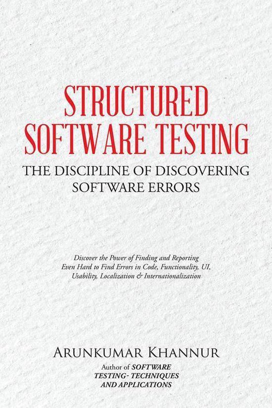 Structured Software Testing (ebook), Arunkumar Khannur 9781482833102