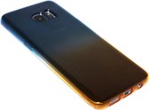 Siliconen hoesje blauw/geel Geschikt voor Samsung Galaxy S7 Edge