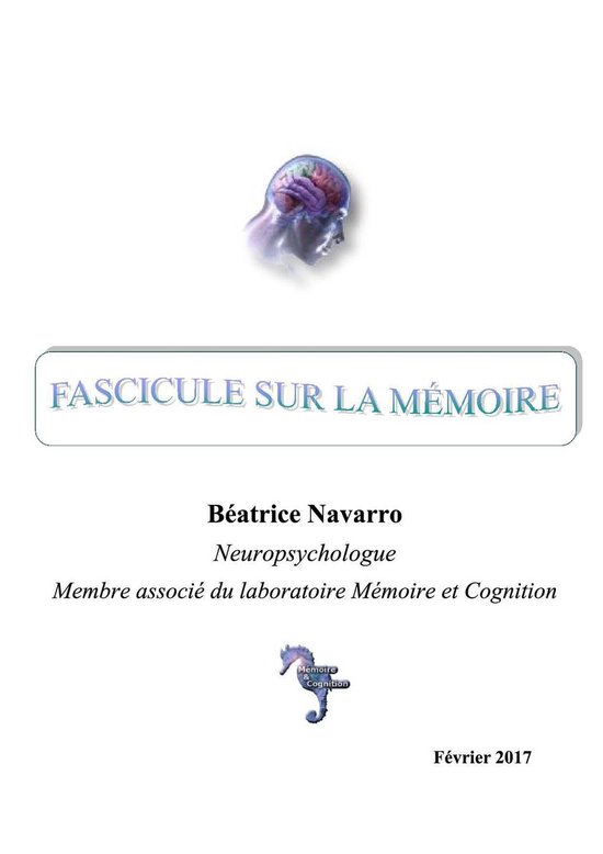 Fascicule sur la Mémoire - cover