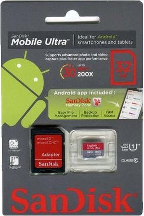 Carte mémoire microSD SanDisk Ultra A1 128 Go Gris et rouge - Carte mémoire  micro SD - Achat & prix