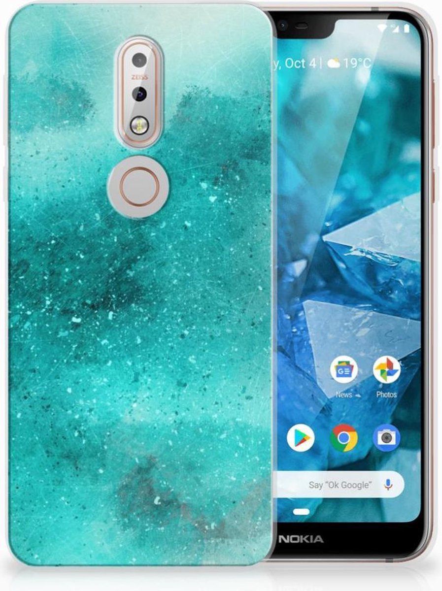 Hoesje maken Nokia 7.1 Painting Blue