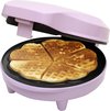 foto van Bestron Wafelijzer voor klassieke hartwafels, Wafelmaker voor wafels in hartvorm, met indicatielampje & antiaanbaklaag, retro-design, 700 Watt, kleur: roze