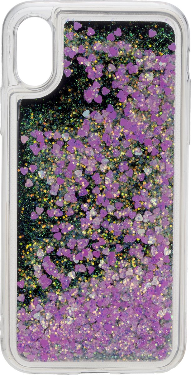 Glamour backcover voor IPHONE X - roze glitters