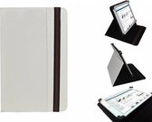 Uniek Hoesje voor de Yarvik Flow Ebr060 Ebook - Multi-stand Cover, Wit, merk i12Cover