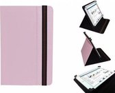 Hoes voor de Point Of View Mobii Tab P1045 , Multi-stand Case, Roze, merk i12Cover