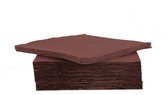 Cosy&TrendyFor Professionals Servet - Papier - 38 cm - Chocolat - Set-40