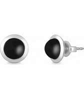Quinn - zilveren oorstekers met onyx - 03683892