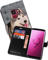 Bookstyle Hoesje voor Galaxy S9 3D Print Hondje