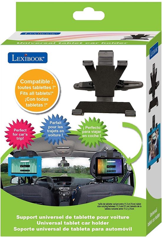 Lexibook Soporte Para Coche | Sujeta Tablets De 7 Y 8 Pulgadas | Ideal Para Viajes Largos Con Niños | Práctico Y Seguro