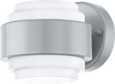 EGLO Lavoria - Buitenverlichting - Wandlamp - 2 Lichts - LED - Zilver - Wit