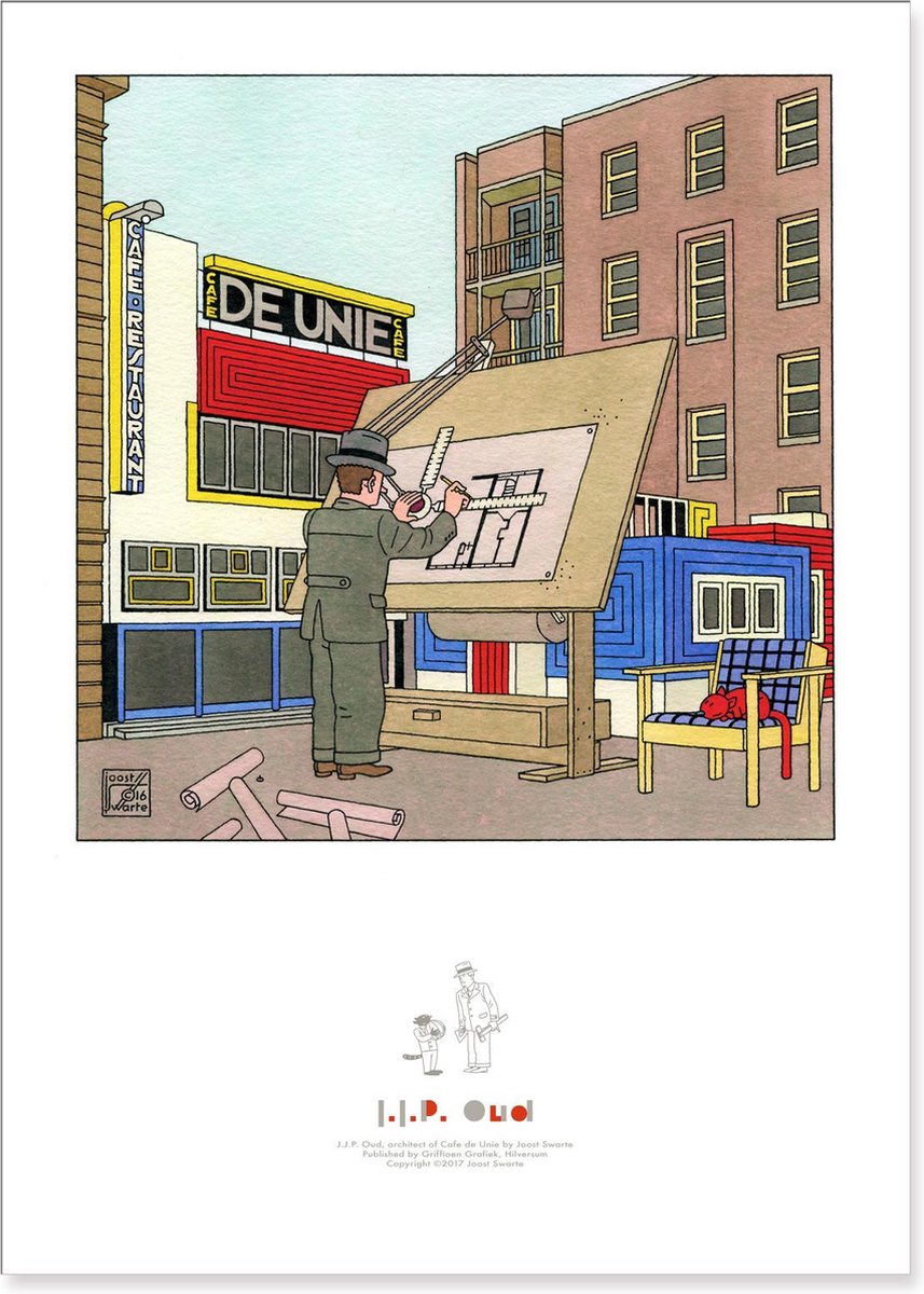 De Stijl - Joost Swarte - Kunstposter J.J.P. Oud