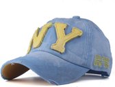 New York - Snapback cap - baseball cap - voor mannen in lichtblauw/geel