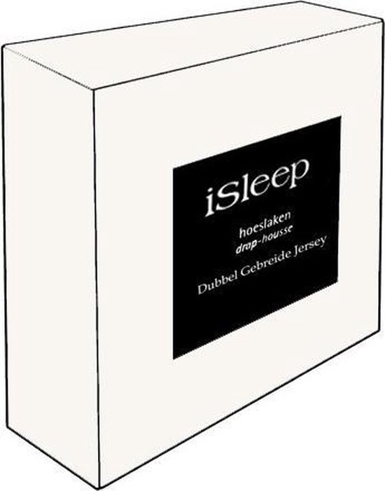 iSleep Dubbel Jersey Hoeslaken - Tweepersoons - 130/140x200 cm - Wit