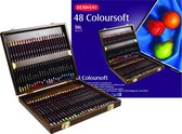 Crayons Derwent Coloursoft en coffret bois 48 pcs