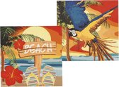 16 stuks: Set a 12 Servetten - Beach - 33x33cm
