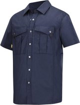 Snickers Rip Stop Shirt korte mouwen - 8506-9500 - navy - maat XXXL